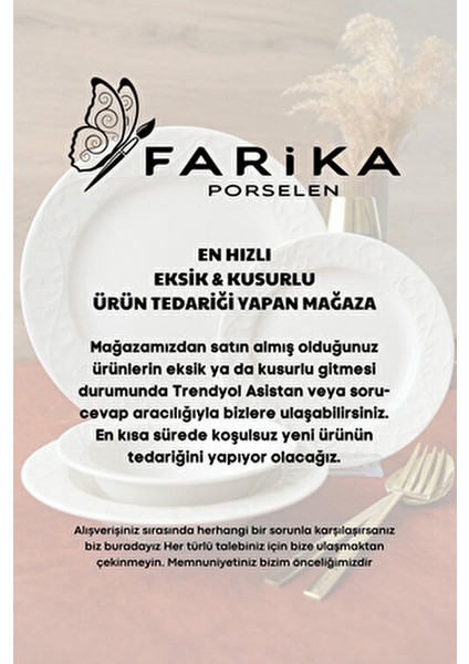 Bengü 18 Parça 6 Kişilik Porselen Yemek Takımı indirimleri