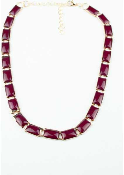 Mineli Bordo Kadın Kolye modelleri