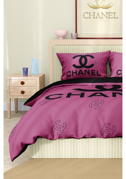 Nevresim Takımı Çift Kişilik Pamuklu Saten Kumaş 6 Parça 3D Dijital Baskı Duvet Cover Set Model No: