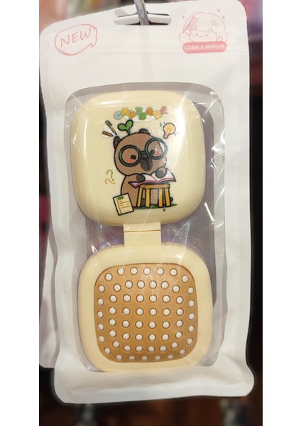 Capybara Figürlü Çocuk Aynalı Tarak Fırça AD499902