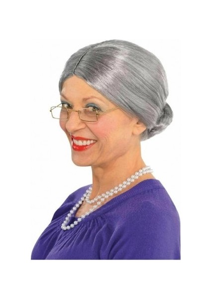 Gri Yaşlı Peruğu Çocuk Yetişkin Uyumlu fiyatları