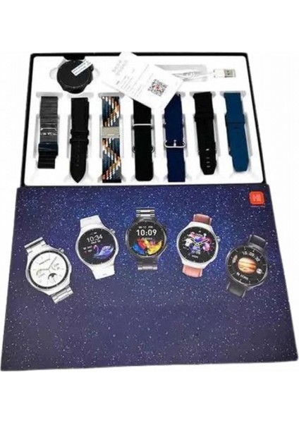 Akıllı Saat Çoklu Kordon Seçenekli Dokunmatik Ekran Nabız Sensörlü modelleri