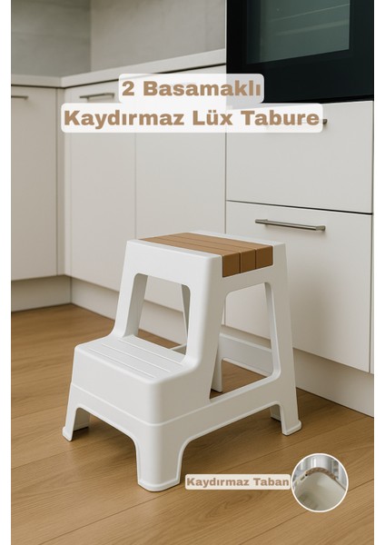 2 Basamaklı Lux Tabure - Çok Amaçlı Basamaklı Tabure Merdiven