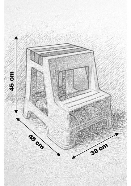 2 Basamaklı Lux Tabure - Çok Amaçlı Basamaklı Tabure Merdiven indirimleri