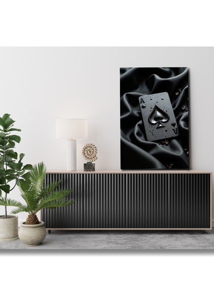 Hd Digital Baskı Oyun Kartı As Black As Maça Ası Kanvas Tablo fiyatları