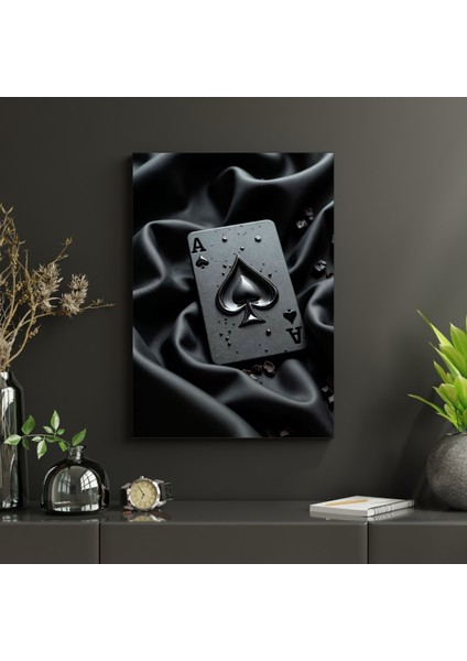 Hd Digital Baskı Oyun Kartı As Black As Maça Ası Kanvas Tablo modelleri