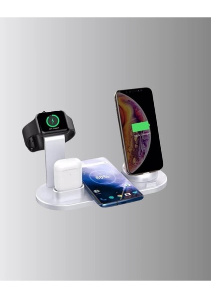 Buğz Kablosuz Şarj Istasyonu 4’ü 1 Arada iPhone Watch ve Airpods Uyumlu indirimleri