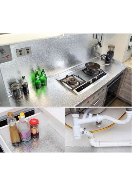 Alüminyum Folyo Yapışkanlı Mutfak Koruyucu Folyo 2 Metre fırsatları