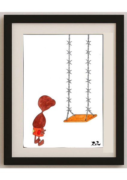 Louis Pol 29X21CM Orijinal Karikatür Tablo