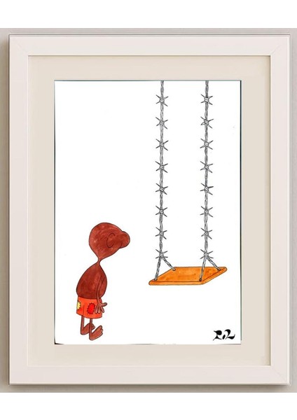 Louis Pol 29X21CM Orijinal Karikatür Tablo fırsatları