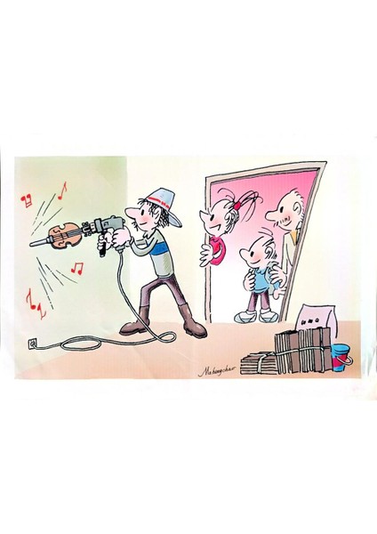 Ma Heng Chao 29X21CM Orijinal Karikatür Tablo modelleri