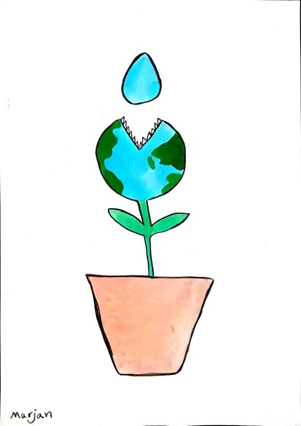 Marjan Rezaie 29X21CM Orijinal Karikatür Tablo modelleri