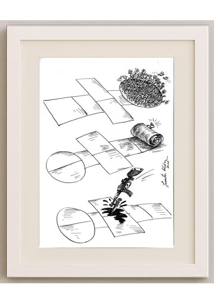 Leonte Nastaje 29X21CM Orijinal Karikatür Tablo fırsatları