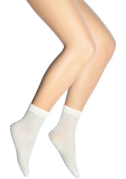 Petek Desenli Mikro Soket Kadın Çorap