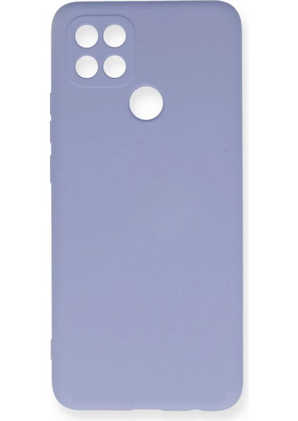 Oppo A15 Kılıf Nano Içi Kadife Silikon - Lila (K95)