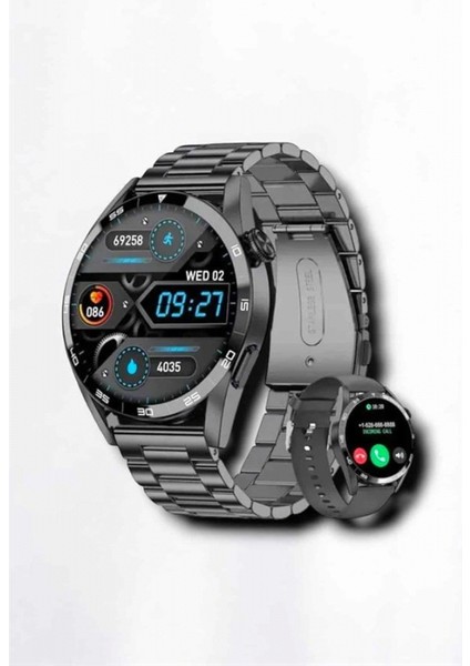 Suya Dayanıklı Dokunmatik Akıllı Saat Bluetooth 5.0, Sesli Asistan ve Sağlık Takibi