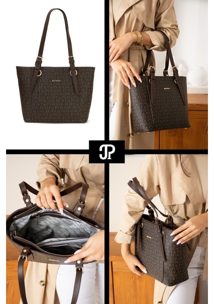 Orijinal Just Polo Collection 4 Bölmeli Lüks Yumuşak Deri Ayarlanabilir Çapraz Askılı Omuz Çantası
