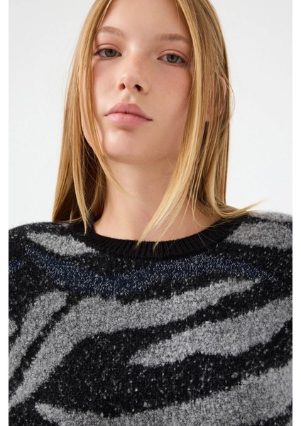 Siyah Kadın Kazak LF2040808 fırsatları