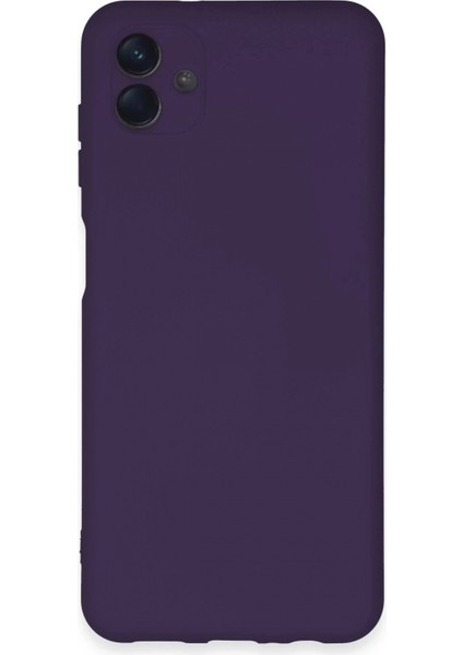 Samsung Galaxy A04E Kılıf Nano Içi Kadife Silikon - Mor (K95)