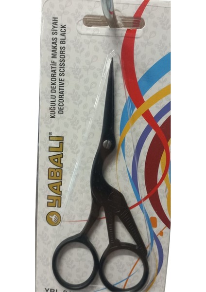 Nakış Makası Kuğulu Dekoratif Makas Siyah YBL-045 Model 11