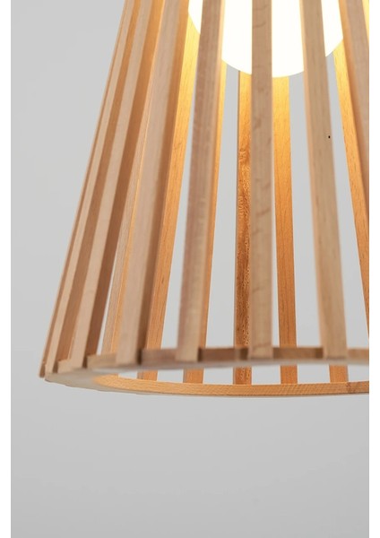 Portofino Yuvarlak Modern Klasik Rustik Retro Vintage Naturel Dekoratif Ahşap Çıtalı Sarkıt Avize modelleri