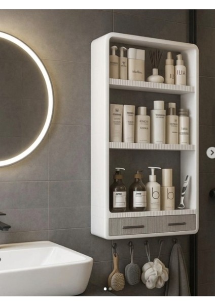 Omaş Tera Yapışkanlı Duvar Rafı Organizer – Banyo, Mutfak ve Duş Alanları Için Pratik Düzenleyici indirimleri