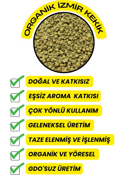 Organik Izmir Kekik - (Elenmiş, Yeni Mahsül,yöresel) 50GR fırsatları