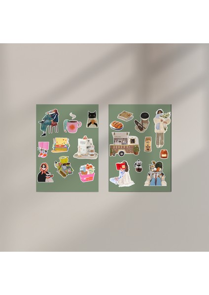 Sticker Set 6'lı - Scrapbook, Ajanda , Not Defteri modelleri
