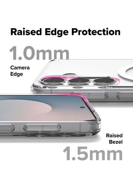 Samsung Galaxy S25 Uyumlu Sararmaz Magsafe Özellikli Kamera Koruma Çıkıntılı Şeffaf Kılıf indirimleri