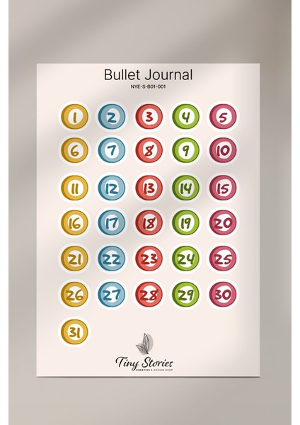 Bullet Journal Sticker Seti - 6 Sayfa / Ajanda, Scrapbook, Journal