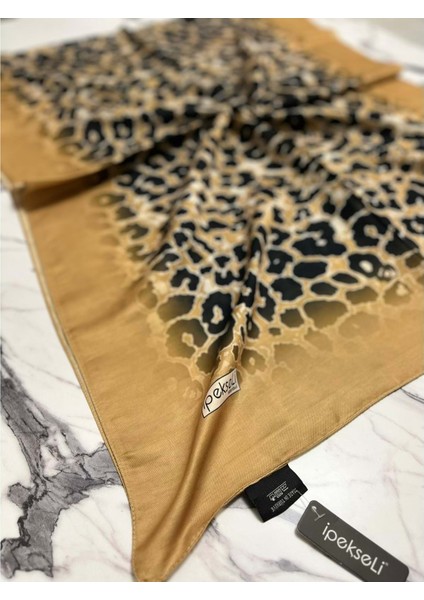 Ipekseli Leopar Desenli Organik Pamuk Şal - 11 fiyatları