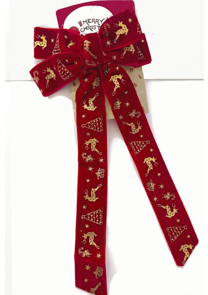 Yılbaşı Altın Yaldız Figürlü Kadife Fiyonk Toka indirimleri