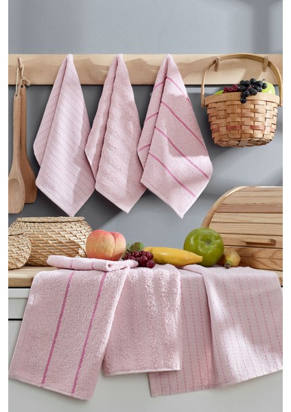 Sophia Mutfak Havlusu 6 Adet (45X30 Cm) Pudra