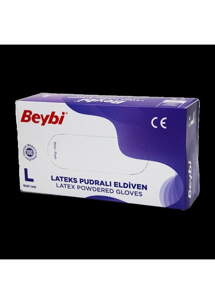 BEYBİ L PUDRALI MUAYENE ELDİVENİ 100LÜ (K95)