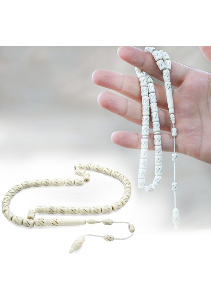 Sistemli Kapsül Kesim Pirinç Işlemeli Deve Kemiği Tesbih fiyatları