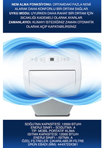 DMK12000 Mobil Klima fiyatları