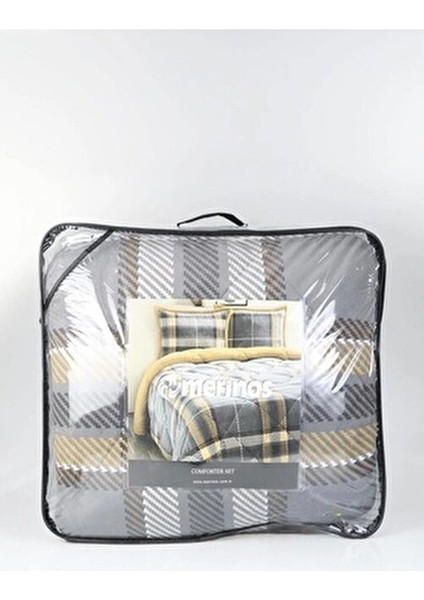 Comforter Çift Kişilik Yorgan Seti Antonin Gri-Sarı fiyatları