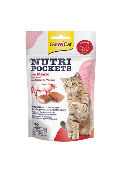 Nutripockets Anti Hairball Kedi Ödülü Biftek Malt 60 gr 2 Adet+Tüy Yumağı Önleyici Malt