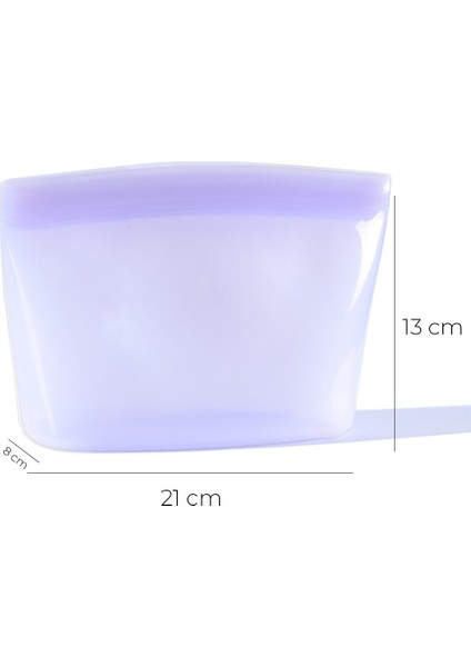 Lush Hava Sızdırmaz Kilitli Silikon Saklama Torbası 1000 ml | Mor indirimleri