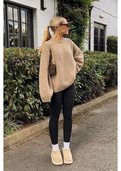 Fitilli Şardonlu Içi Polarlı Yüksek Bel Toparlayıcı Tayt