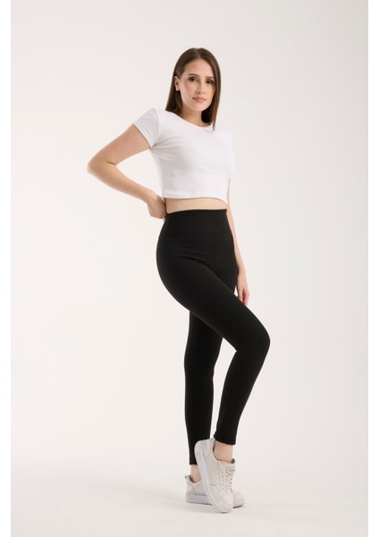 Fitilli Şardonlu Içi Polarlı Yüksek Bel Toparlayıcı Tayt