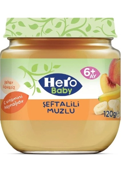Hero Baby Şeftalili Muzlu Kavanoz Mama 120 gr