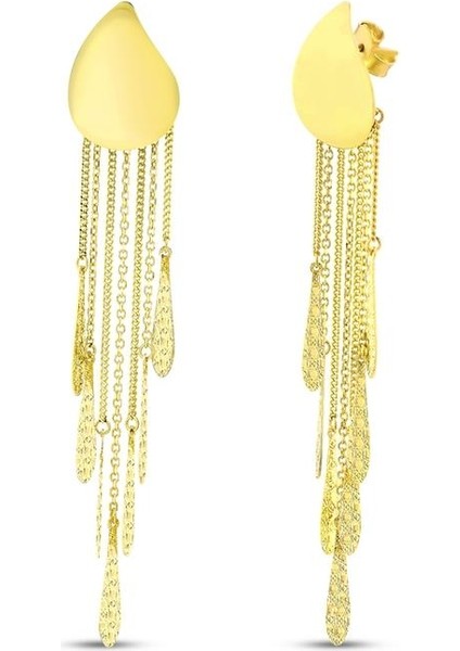 Tasarım Altın Küpe - 14K