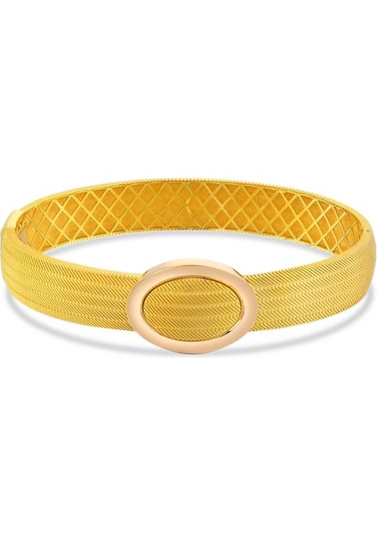 Altın Tasarım Kelepçe Bilezik - 14K