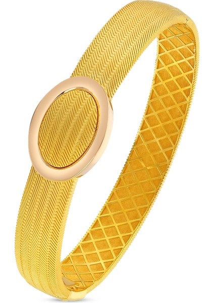 Altın Tasarım Kelepçe Bilezik - 14K fiyatları