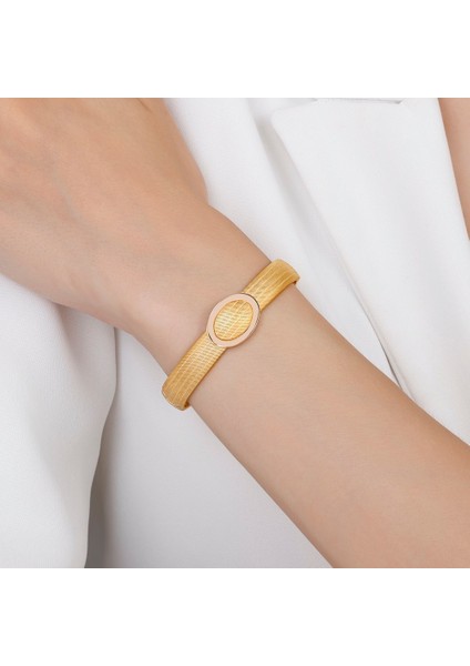 Altın Tasarım Kelepçe Bilezik - 14K modelleri