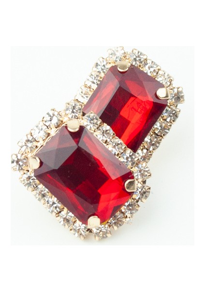 Yakut Görünümlü Baget Taş Küpe modelleri