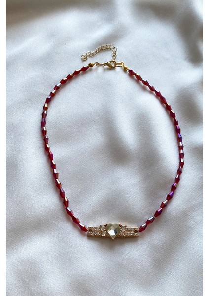 Yanardöner Kristal Kalp Detay Kolye fırsatları