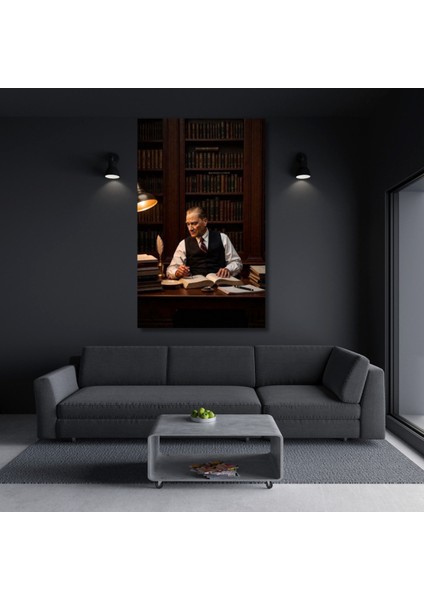 Hd Digital Baskı Yüksek Çözürnürlüklü Atatürk Desenli Kanvas Tablo