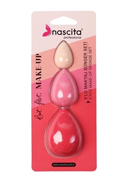 3'lü Makyaj Sünger Seti - 124